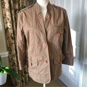 HP🌹 Marc Jacobs Khaki Striped Safari Jacket